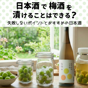 日本酒で梅酒を漬けることはできる?日本酒好きさんにおすすめの手づくり梅酒